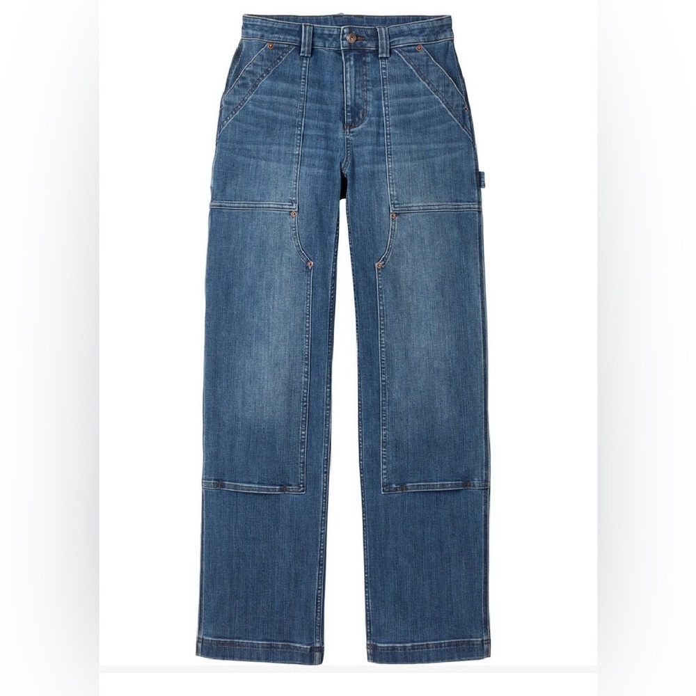 Duluth Trading Women's Double Flex Denim Relaxed Leg Jeans 10 Regular